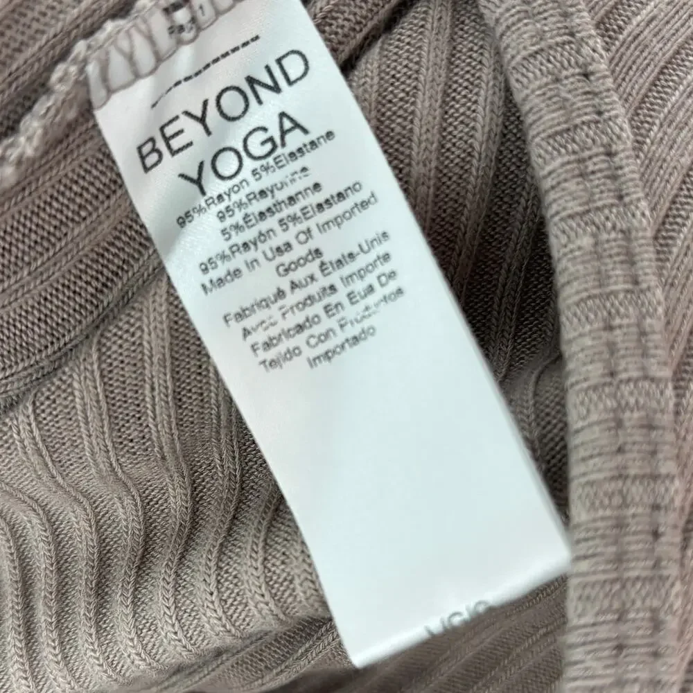 Beyond Yoga Birch Brown Jetsetter Sleeveless V Neck Jumpsuit